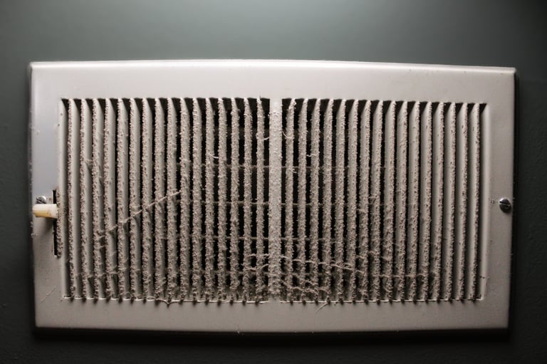 Before: Dusty vent cover