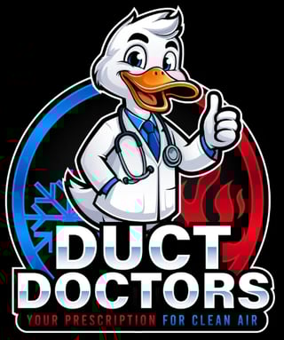 Duct Doctors mascot duck giving thumbs up