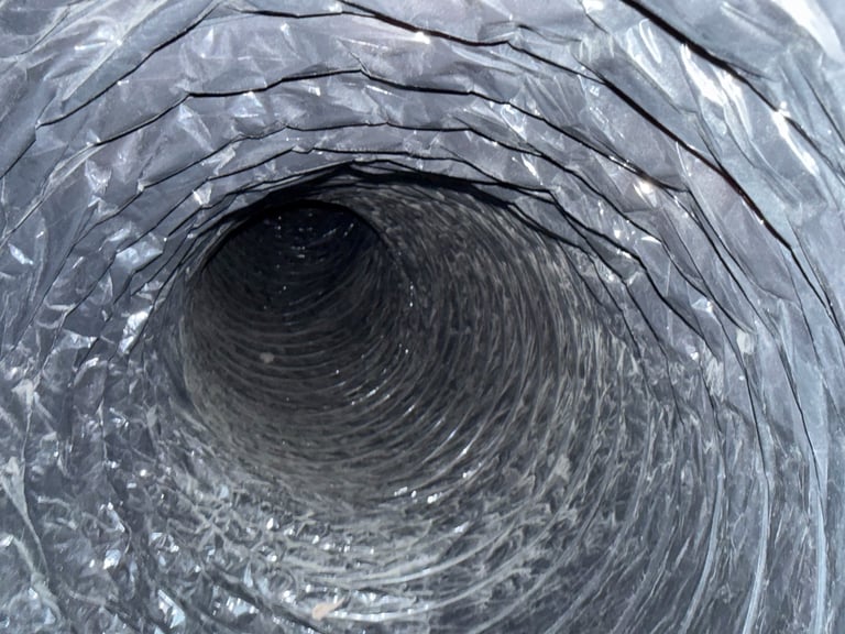 Ductwork after cleaning